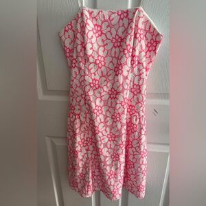 Lilly Pulitzer Vibrant Pink and White Floral Dress